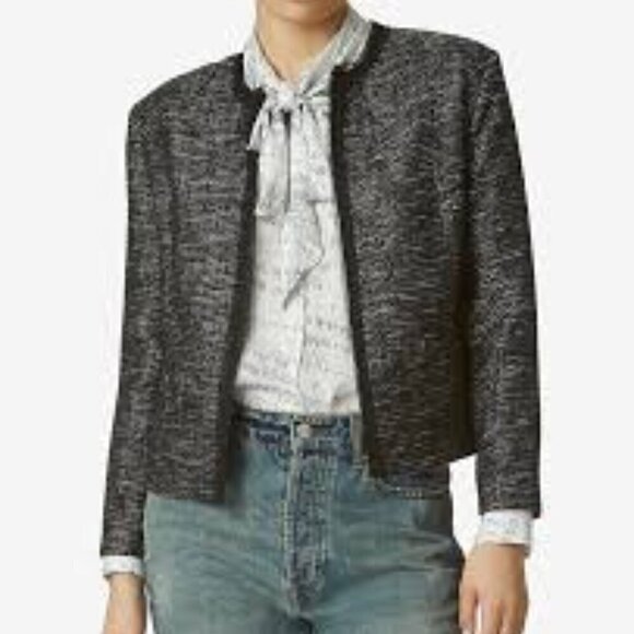 Avec Les Filles Open Front Tweed Blazer - Picture 1 of 6